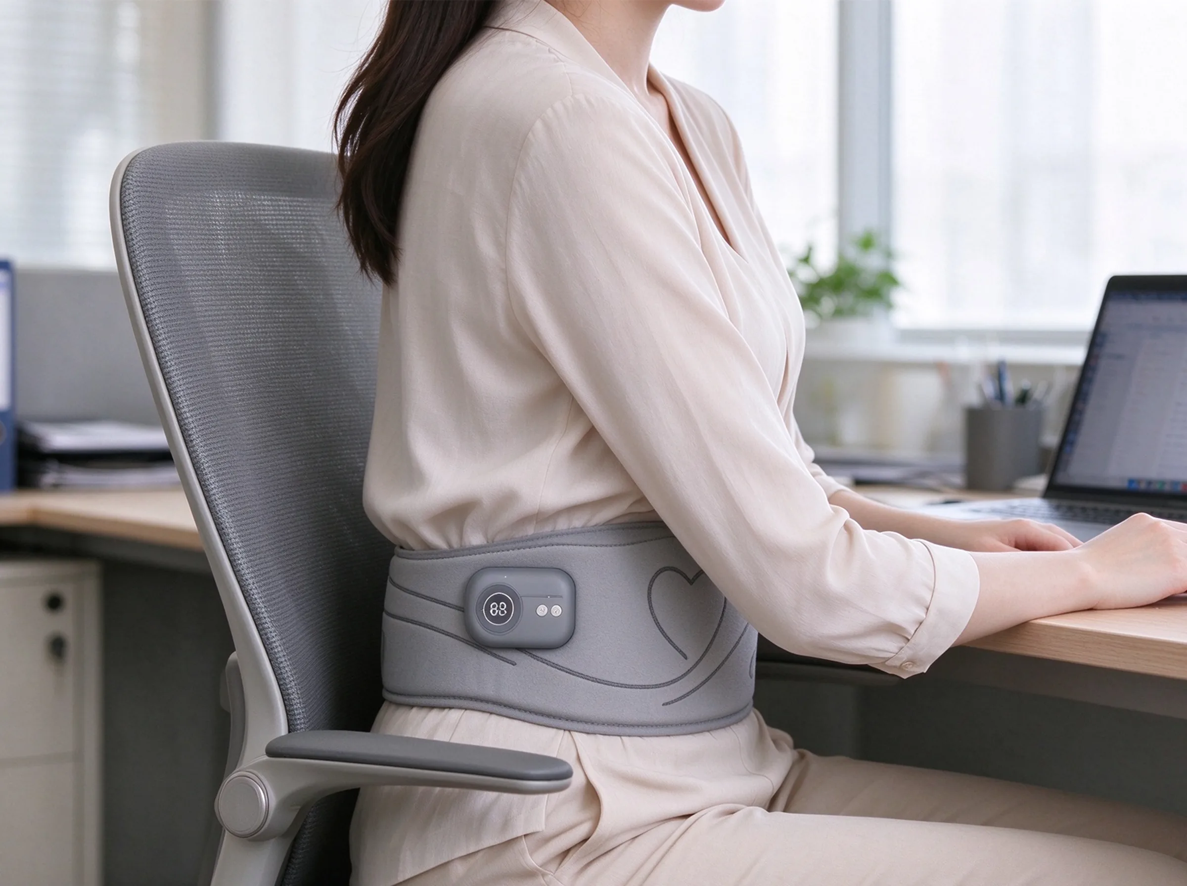 heated waist belt with massage